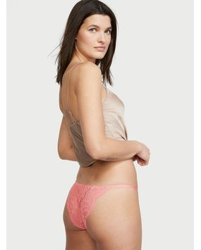 Panty Cheeky con Encaje y Tiras