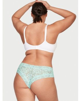 Panty Cheeky Con Encaje Celeste