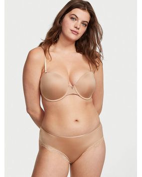 Panty Cheeky con Encaje Beige