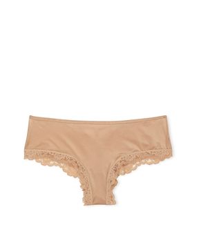 Panty Cheeky con Encaje Beige