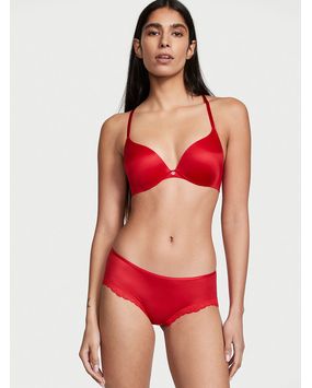 Panty Cheeky con Encaje Rojo
