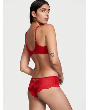 Panty Cheeky con Encaje Rojo
