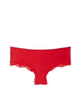 Panty Cheeky con Encaje Rojo