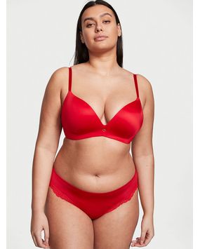 Panty Thong con Encaje Rojo
