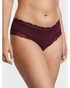 Panty Cheeky con Encaje Morado