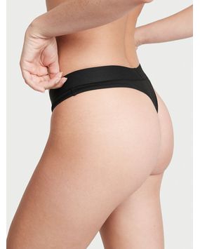 Panty Thong Con Logo Negro