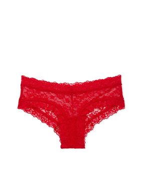 Panty Cheeky con Encaje Rojo