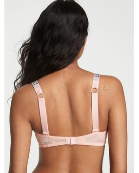 Bralette Con Tiras Brillantes Rosa