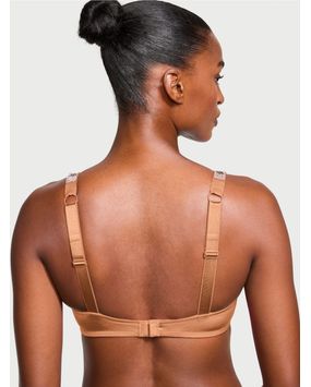 Bralette Con Tiras Brillantes Beige