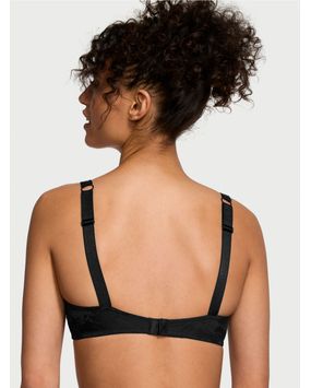 Bralette Con Tiras Brillantes Negro
