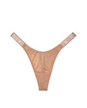 Panty Thong Con Tiras Brillantes Beige