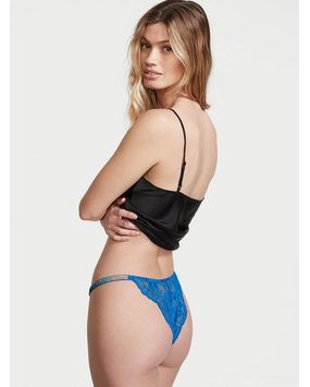 Panty Brazilian Con Tiras Brillantes Café