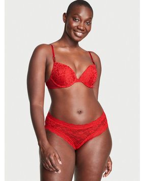 Panty Cheeky con Encaje Rojo