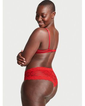 Panty Cheeky con Encaje Rojo