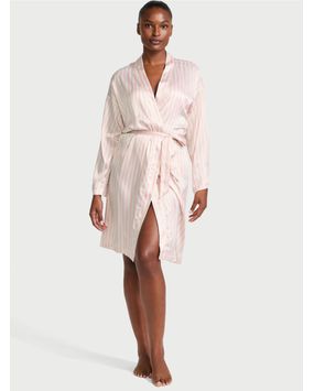 Bata Estilo Kimono De Satén Iconic Stripes