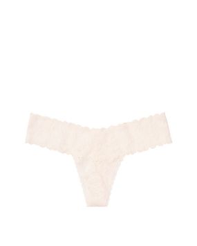 Panty Thong Floral con Encaje