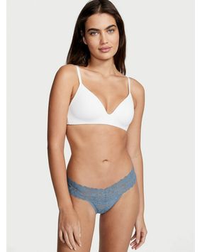 Panty Thong Floral con Encaje