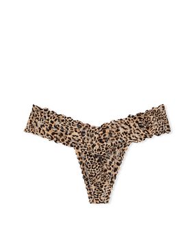 Panty Thong Con Encaje Leopardo