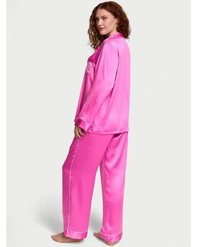 Pijama Pantalón Satén Rosa