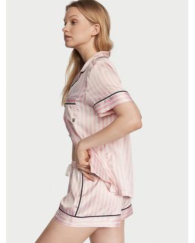 Pijama Short Satén Iconic Stripes