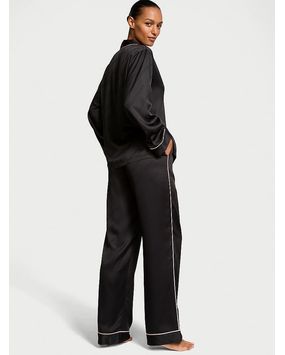 Pijama Pantalón Satén Negro
